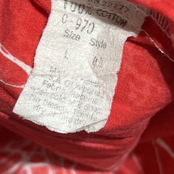 VTG Kahala Mens Hawaiian Shirt Large Red Sailboats 1/4 Button Collared Pullover - Picture 11 of 12